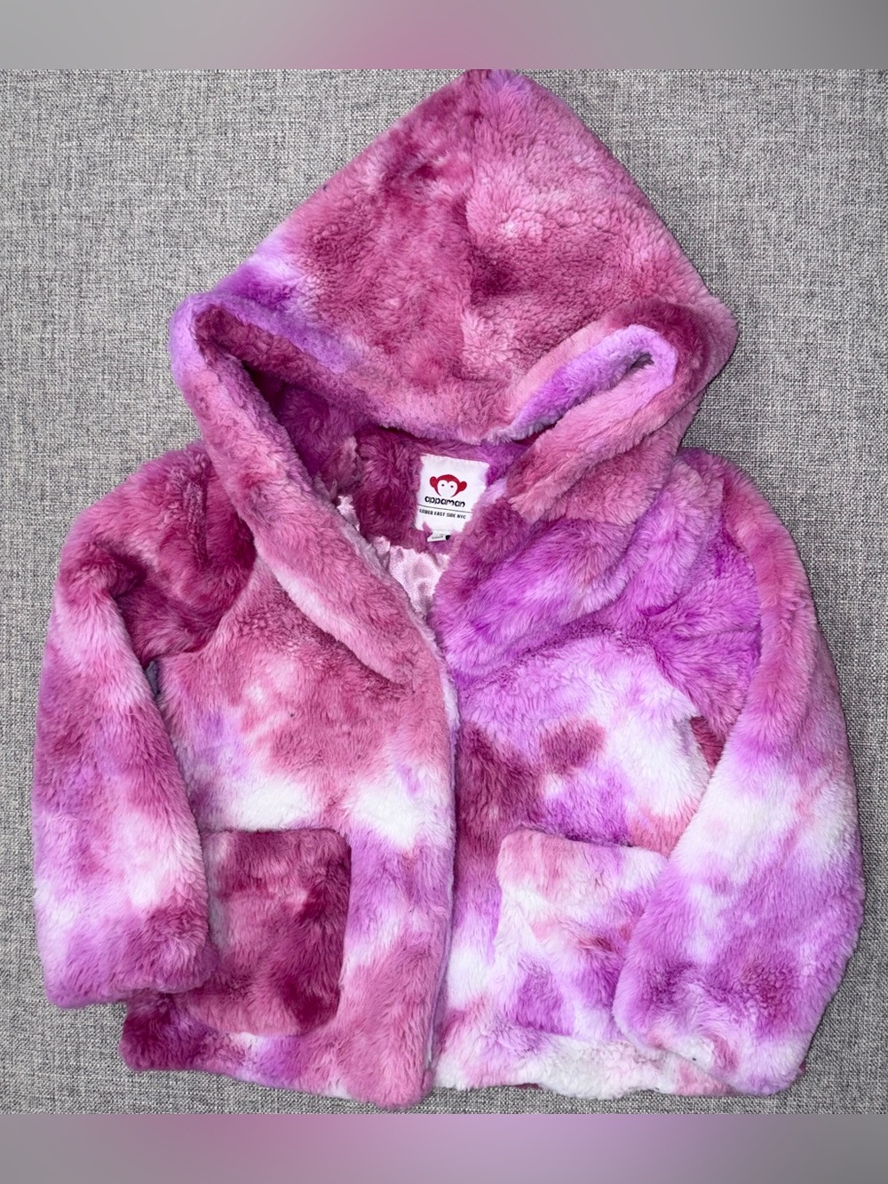 Appaman Girls Pink & Purple Faux Fur Hooded Coat